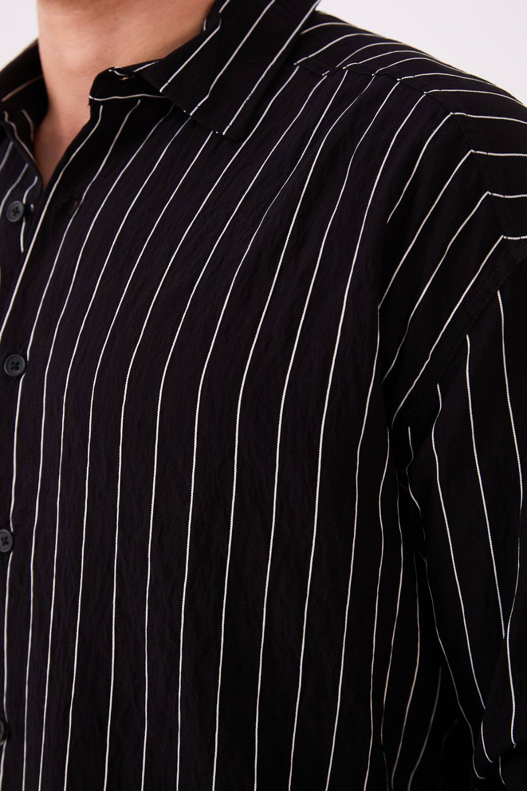 ÇİZGİLİ MODAL GÖMLEK