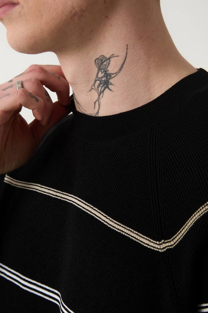 REGLAN KOL ÇİZGİLİ TRİKO