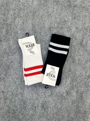 Red ve Black Line - 2'Li Unisex Çorap
