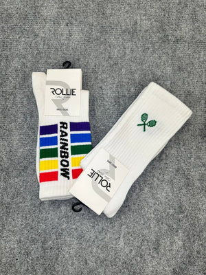 Rainbow ve Raket Tasarımlı - 2'Li Unisex Çorap