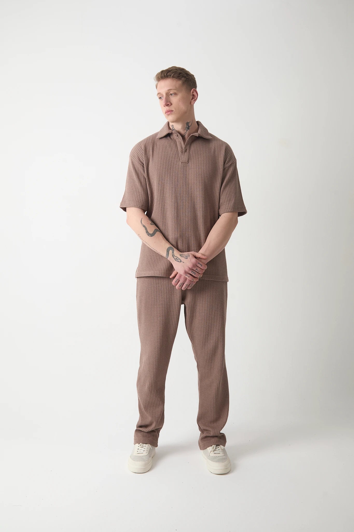 WAFFLE DESEN BAGGY PANTOLON