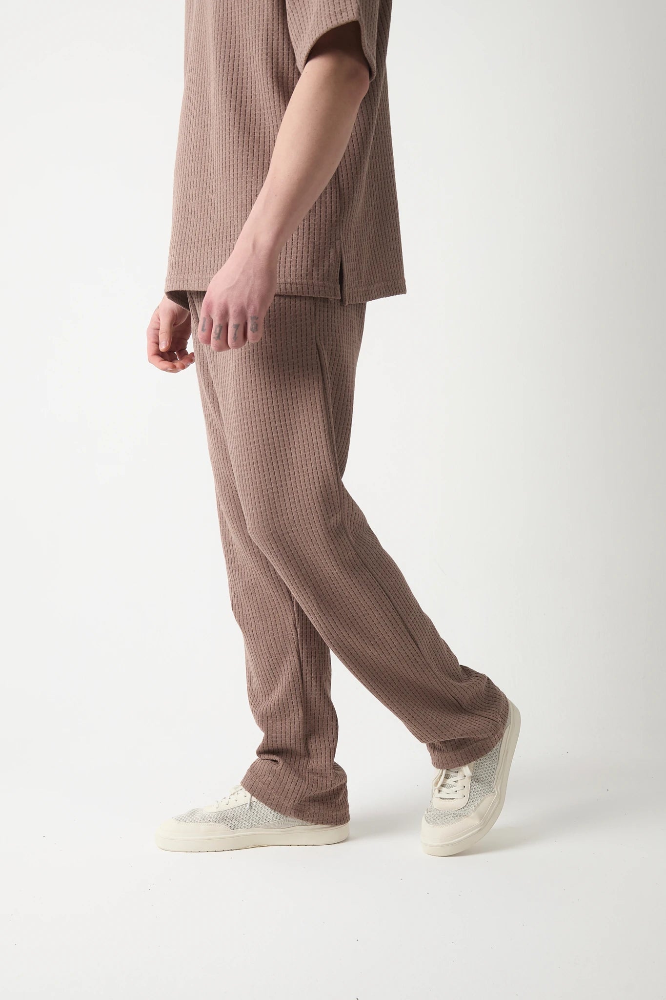 WAFFLE DESEN BAGGY PANTOLON